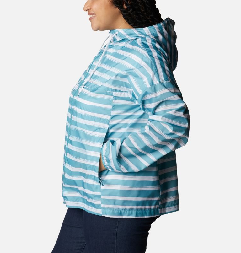 Women's Columbia Flash Challenger Novelty Windbreaker Jackets Stripe | Plus Size CA-L610C